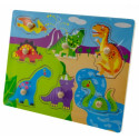 Dřevěné zábavné puzzle Dinosauři